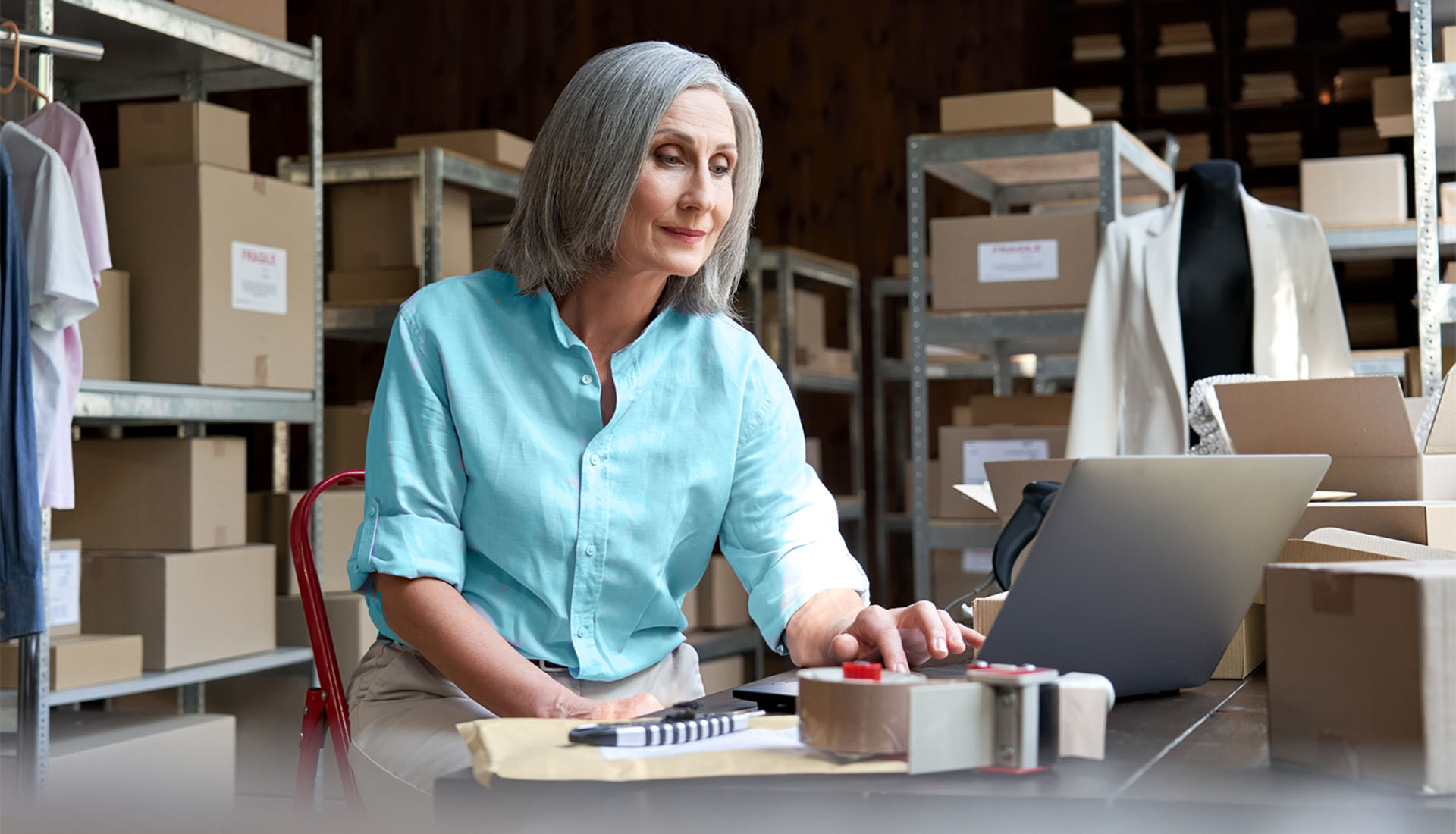 woman working