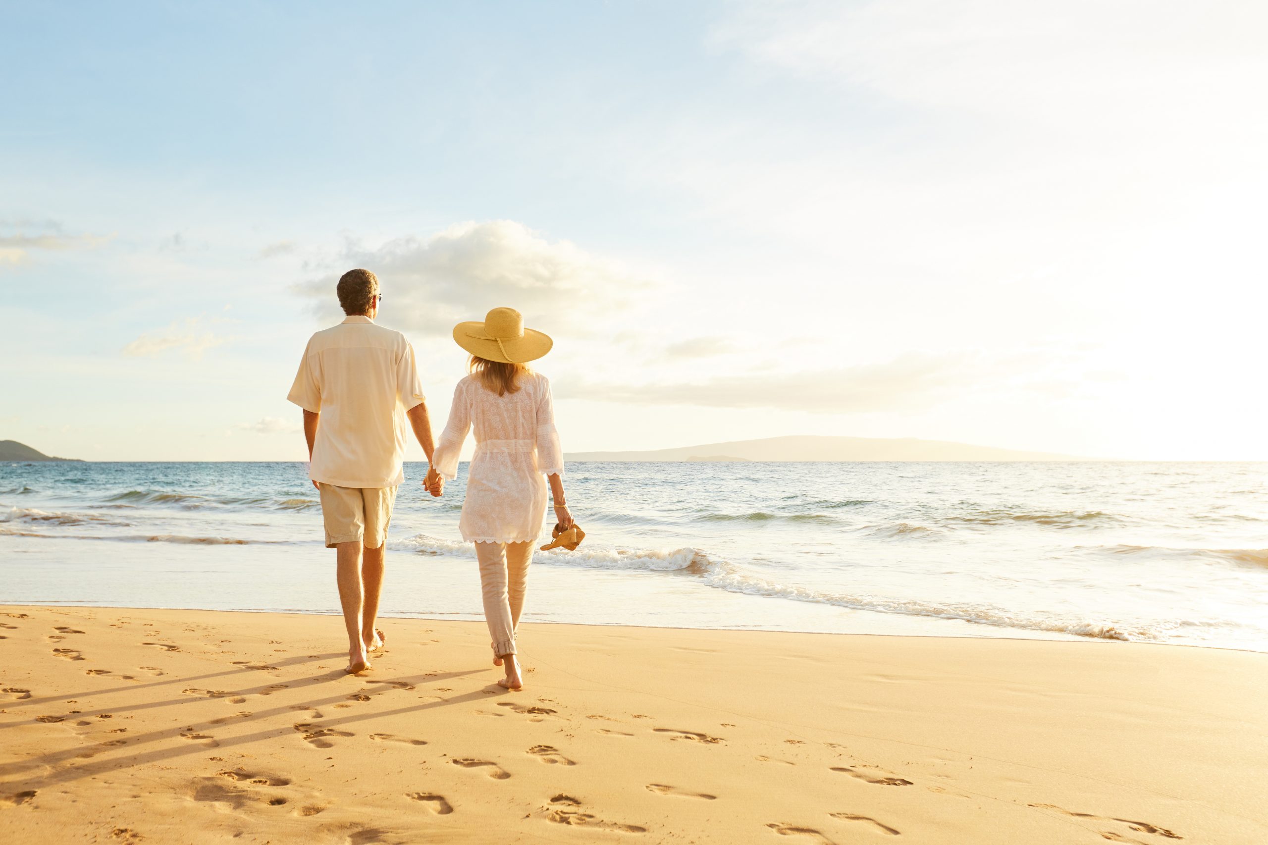 couple walking on beach